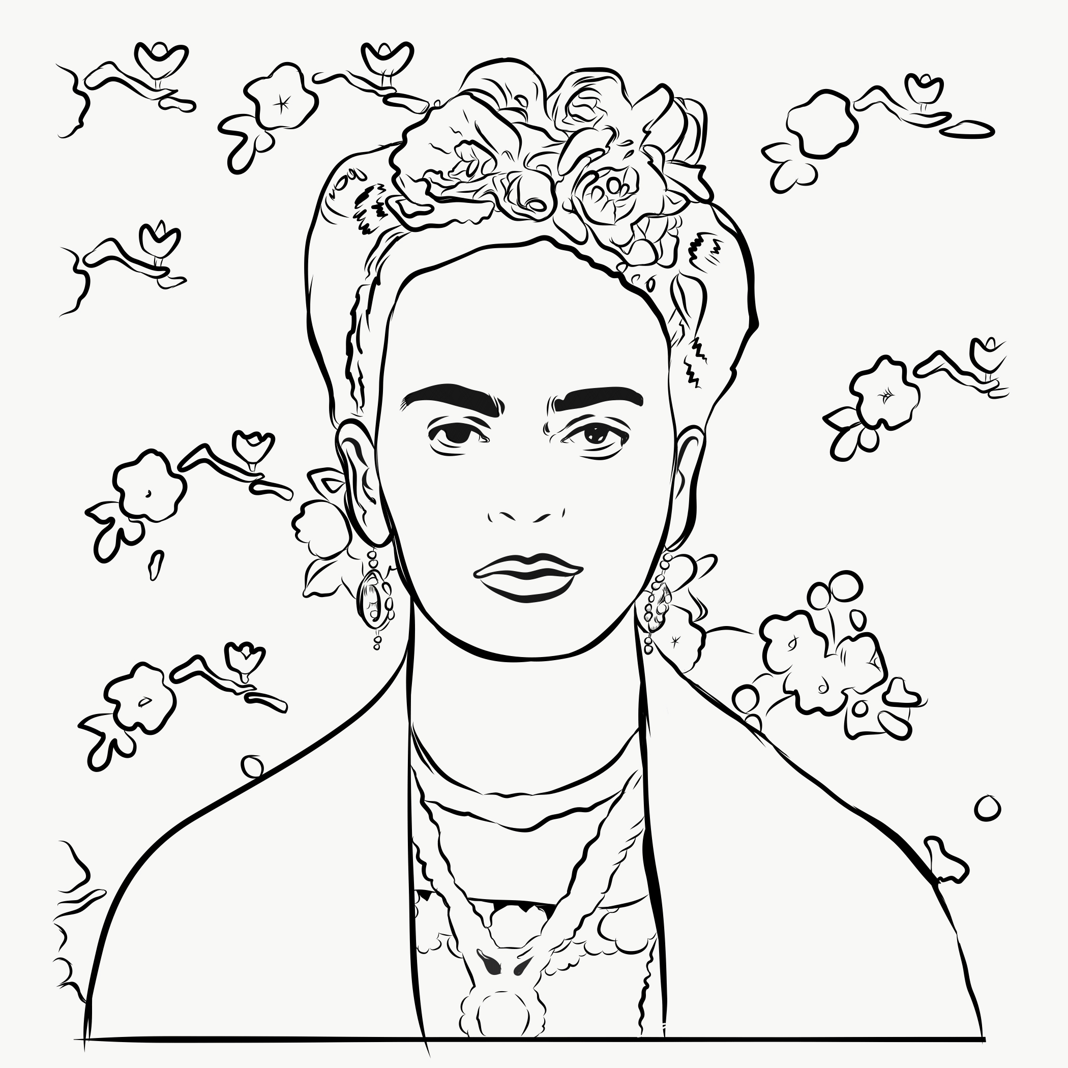 Frida Kahlo digital portrait